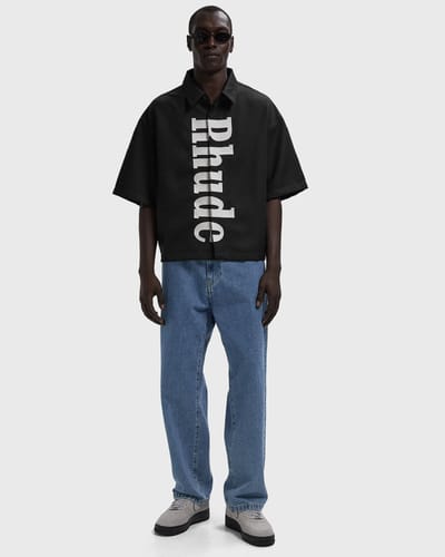 CENTER LOGO BUTTON UP SHIRT