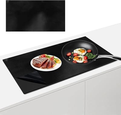 Inductie Kookplaat Mat - Siliconen Beschermer - Werkblad Beschermen - Extra Groot Formaat - 54 x 90 cm - Zwart