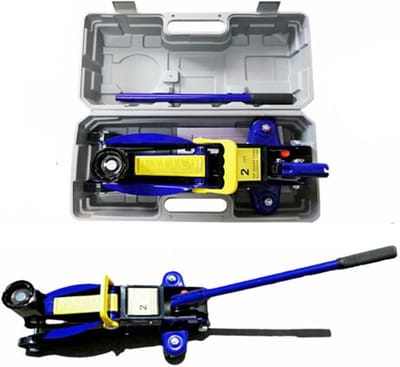2 Ton Heavy Duty Vloerkrik - Laagprofiel Trolleykrik voor Auto's en Bestelwagens