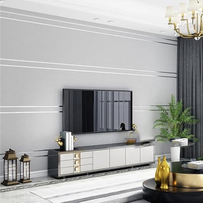 3D Effect Behang met Waterdichte Strepen voor Woonkamer en Slaapkamer - 9.5m x 0.53m Decoratie voor Muur en TV Achtergrond