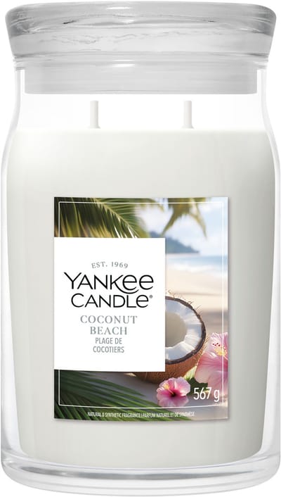 Yankee Candle - Coconut Beach Large Jar Geurkaars - 90 branduren - twee lonten