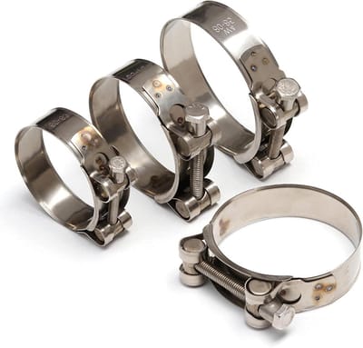 Uitlaatklemmen - Slangklem - Pijpverbinding Bevestigen - Roestvrij Staal - 32-35mm - Zilver