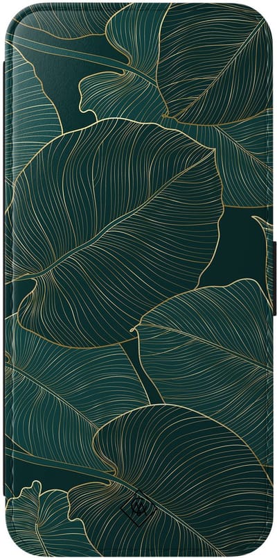 Casimoda® bookcase - Geschikt voor Samsung Galaxy A56 - Hoesje met pasjeshouder - Monstera Leaves - Groen - Kunstleer