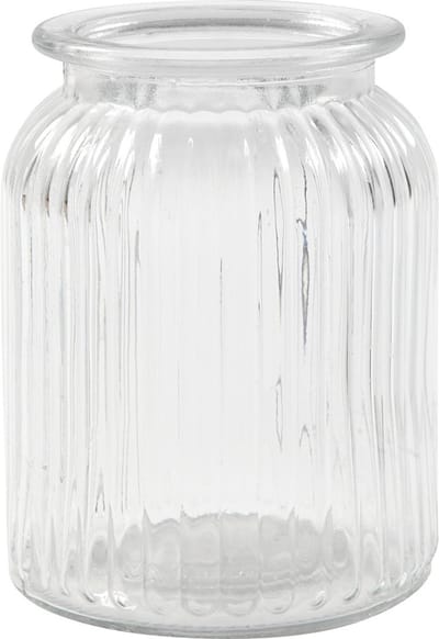 Glazen pot, H: 14,5 cm, d 11 cm, gatgrootte 7 cm, 6 stuk/ 1 doos