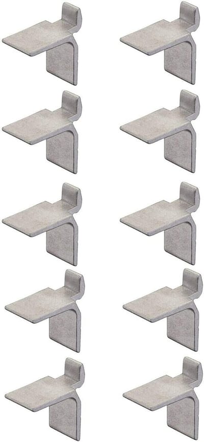 Famanu – Set van 10 metalen plankdragers, bodemdragerrail, geschikt voor 25 mm rastermaat