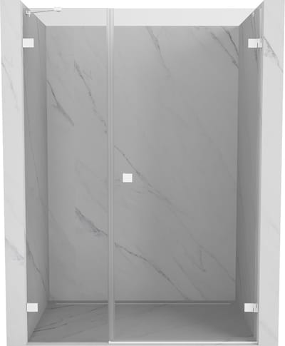 Mexen Lunar-B draaideur douche rechts 150 , transparant, wit - 832S-150-050-20-00-P