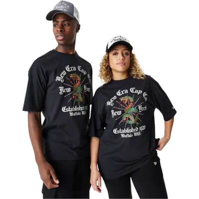 New Era New York Oversized T-shirt Zwart