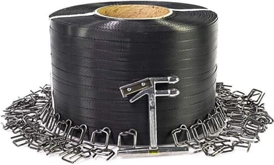 Polypropyleen Band - Spanband met gesp - Goederen Zekeren - Met draadgespen - 1/2 inch breed - Zwart