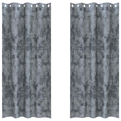 vidaXL Velvet Gordijnen 2 st Zilvergrijs 225 x 140 cm Fluweel