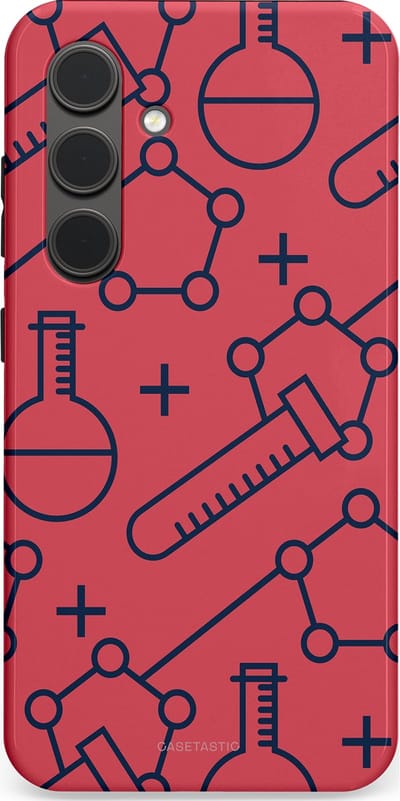 Casetastic hoesje geschikt voor Samsung Galaxy S24 - Dubbellaagse bescherming - Rode Laboratorium - Fashion Case - Koraal