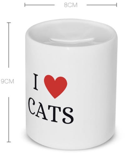 Akyol - i love cats Spaarpot - Katten - cadeau kattenliefhebber - cadeau - cadeau poezen liefhebber - 350 ML inhoud
