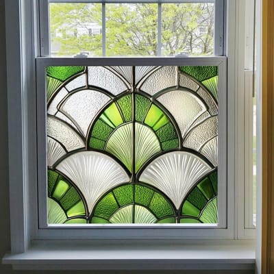 Dailygoods- Raamfolie Statisch - Glas in Lood - Privacy Regelend - Verwijderbaar - Anti UV - Mooi Ontwerp - Vensterfolie