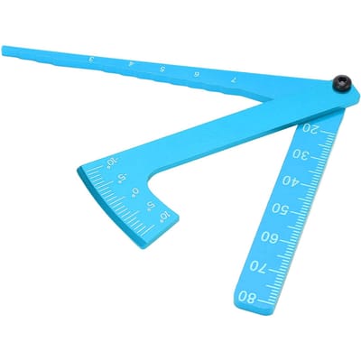 RC Verstelbare Aluminium Meetklauw Wielhoogte Velg Camber Hoek Liniaal Gereedschap UniverseelBlauw blue