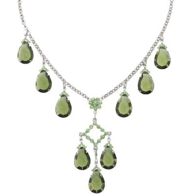 Behave ketting - Groene hangers - Nikkelvrij - Verfijnde mode