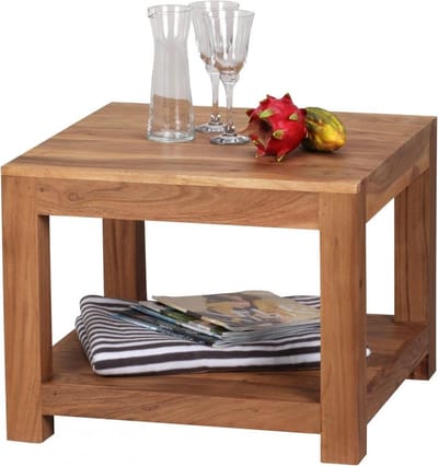 Gate39 - Mumbai 60 x 60 Salontafel 4-Poots - Lichtbruin