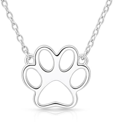 Zilver Hond Ketting - Zilveren Ketting Hond - Dog Paw Necklace - Amona Jewelry