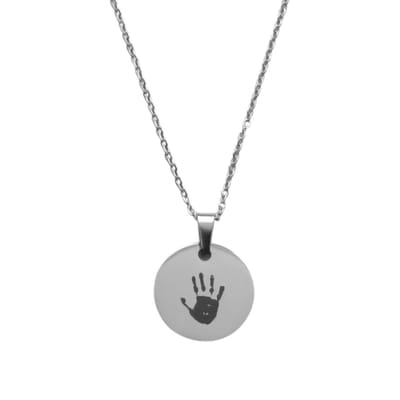 Ketting met Handafdruk Zilver