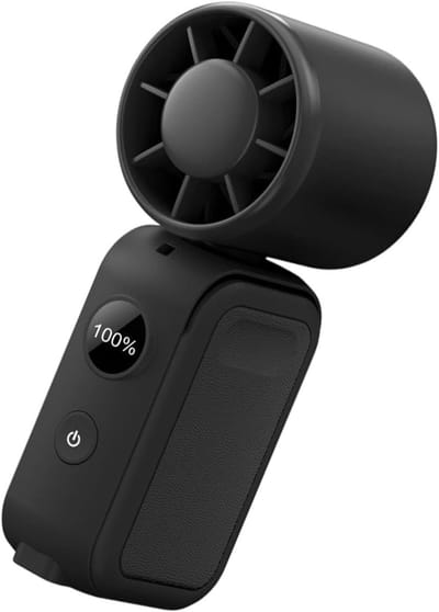 Mini clipventilator - Draagbare koeler - Persoonlijke verkoeling - 360 graden draaibaar - 5.8 x 5.8 x 5.8 cm - Zwart