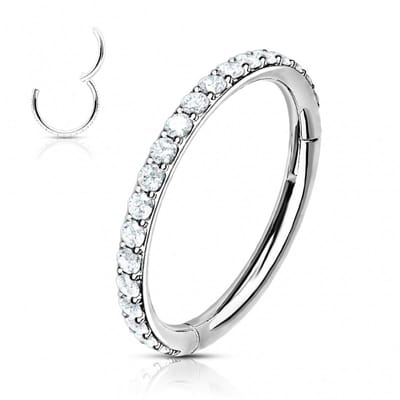 Piercing PVD high quality single CNC 1.2x8 - zilver - LMPiercings