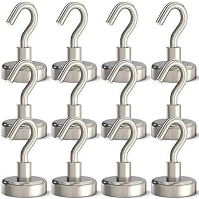 PromoHome Zware Magnetische Haken - Sterke Ophangoplossing - Set van 12