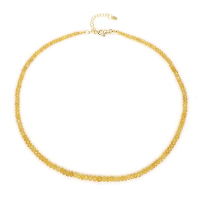Cavill - Vergulde 925 Sterling Zilver Halsketting - 65,42 ct Braziliaanse Heliodor - Gefacetteerde Kralen - Elegante, Zonnige Dames Sieraden