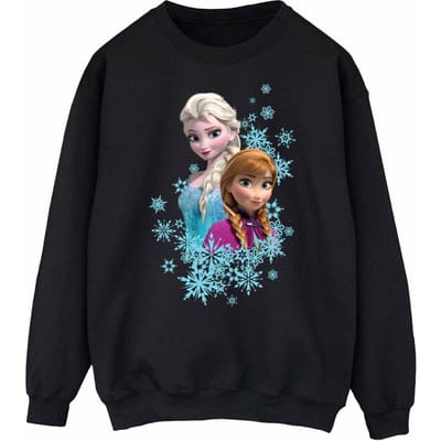 Disney Dames/Dames Frozen Elsa en Anna Zussen Sweatshirt (Zwart)