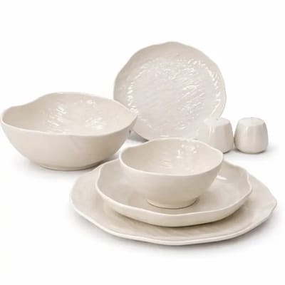 Cermico – serviesset – 27-delig – keramiek – beige – vaatwasser- en magnetronbestendig