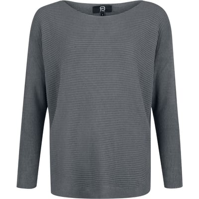 R.E.D. by EMP Shirt met lange mouwen - Cosy Bat Sleeve Knit - S tot XL - voor Vrouwen - grijs