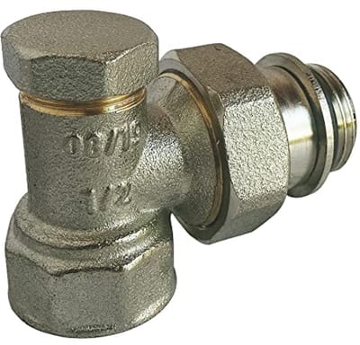Stelboog vernikkeld F15/21 voor sanitair en verwarming