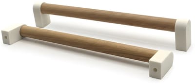 Home 3D® - Handgrepen Wit - 2 Stuks - 160mm - Beukenhout - Gemaakt in Nederland - Inclusief Schroeven - Voor Keuken, Kast en Meubel