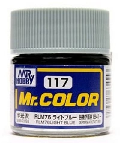 Gunze Mr. Hobby C-117 - Mr. Color 10 ml RLM76 Light Blue - Lacquer Modelbouwverf