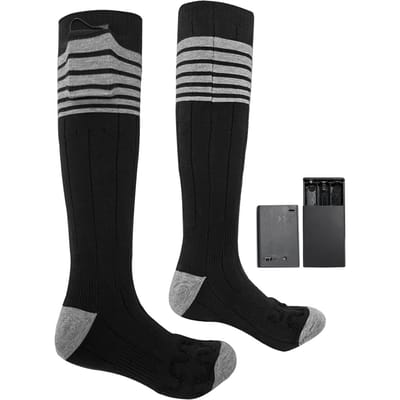 Chaussettes chauffantes Sports d'hiver thermique longue durée de vie de la batterie Battery box style gray