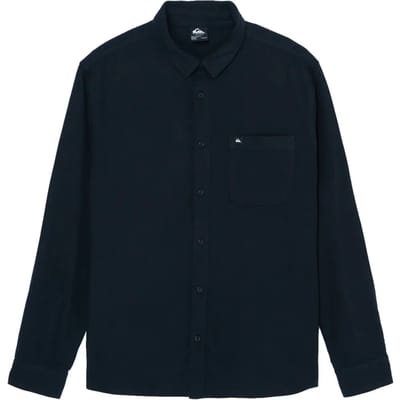 Quiksilver Motherfly Solid Overhemd Met Lange Mouwen Zwart L Man