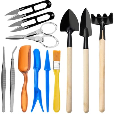 12PCS Tuin Planten Gereedschap Set Bonsai Succulent Transplantatie Miniatuur Fee Mini Tuin Planten veelkleurig