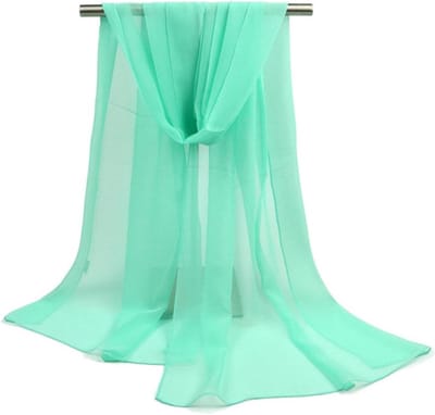 Zijden Sjaal - Dames Sjaal - Strand Zonnebescherming - Luxe Zachte Stof - 160cm - Lichtgroen