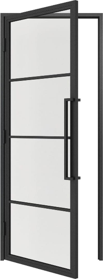 Scharnierdeur Inclusief kozijn 4 Vlaks 2315-930mm - Helder glas -Linksdraaiend