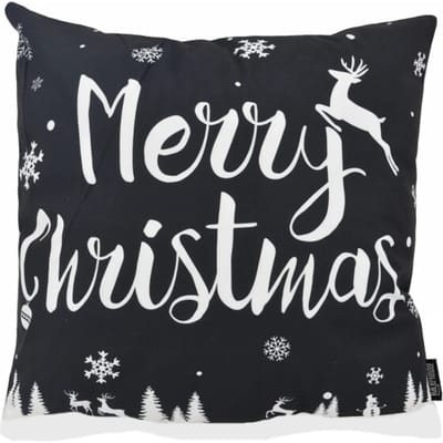 Gek op kussens! Sierkussen zwart-wit kerst #3 | 45 x 45 cm | katoen/polyester