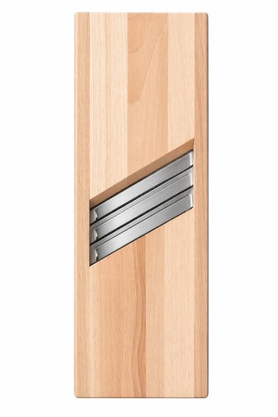 Natuurlijker leven - Houten Mandoline - Koolsnijder - 3 Roestvrijstalen Messen - 45 x 15 cm