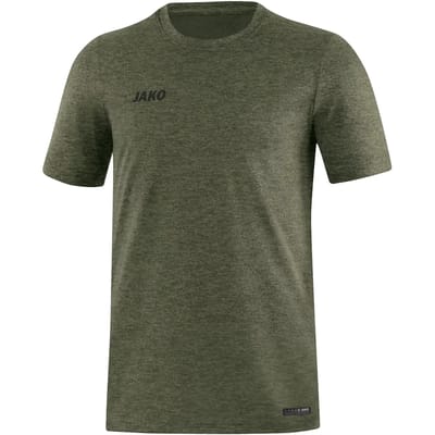 Jako Premium Basics T-Shirt Heren - Kaki Gemeleerd | Maat: 4XL