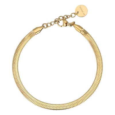 My Bendel - Goudkleurige Snake Armband - Elegant Slangenmotief - met Luxe Cadeauverpakking | Sieraden Voor Dames