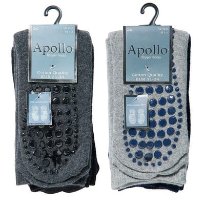 Antislip sokken kind - 4-Pak - Badstof voering - Multi Basic / 23/26