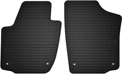Wielganizator SolidTread Serie - Rubber Auto Vloermatten - Voor Skoda Rapid 2013-2019 - 2 Stuks - Zwart