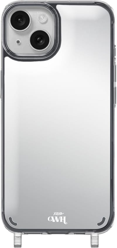 xoxo Wildhearts hoesje met spiegel geschikt voor iPhone 13 case - Hoesje met haakjes geschikt voor telefoonkoord - Mirror Case - Schokbestendige backcover - Spiegelhoesje