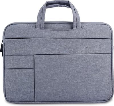 MoKo H621 Laptop Schoudertas opbergvakken 15.4 inch Notebook Tas - Hoes Multipurpose voor  Laptop en Macbook Sleeve - grijs
