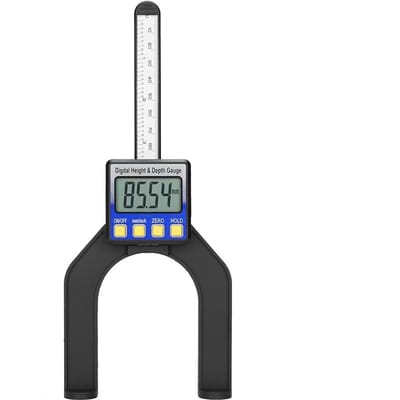 Règle Jauge de Profondeur d'Ouverture de Hauteur Numérique de Précision 0-80mm avec Base à Pieds Magnétiques gray