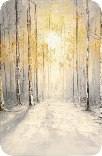 WC mat 40x60 cm - Antislip - Winter - Abstract - Sneeuw - Natuur - Zon - Toiletmat - Vloermat - Douchemat - Toilet tapijt - Toiletmatten