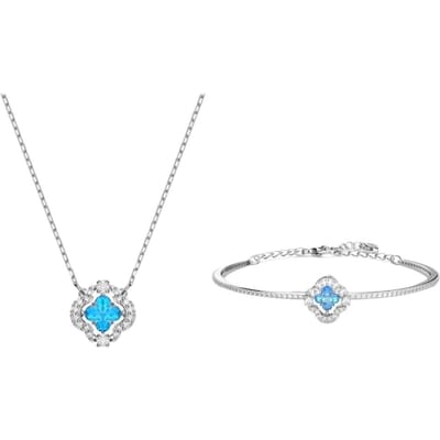 Swarovski Una Origineel Ontwerp Imitatie Kristal Ketting Damesketting Blauw 5642927-5642922 Box (Random Color) white