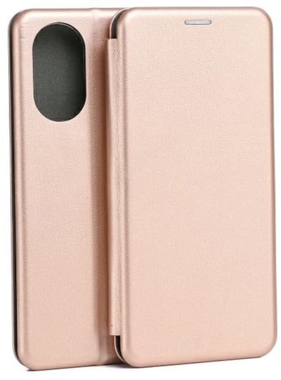 Beline - Book Magnetic Etui - Realme 12 Lite - Różowo-złoty - Magnetisch - Synthetisch Leer