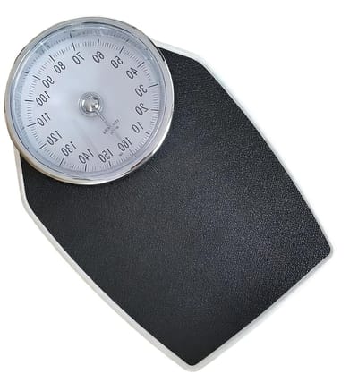 Mechanische Weegschaal - Lichaamsweegschaal - Gezondheid Meten - Versterkte Sterkte - 350 lbs Capaciteit - Zilver
