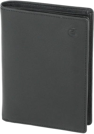Esquire Leren identiteitskaarthoesje Logo ID Case Black zwart